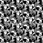 6971_002 black-white PRADO VISCOSE (geometrick tvary ernobl)